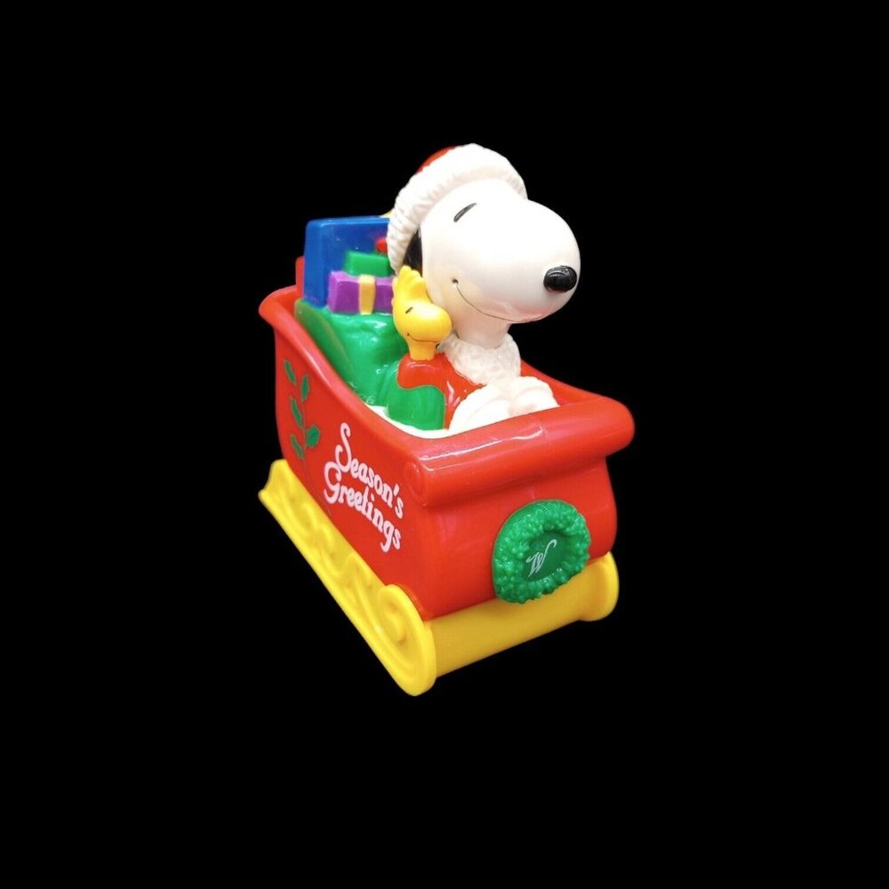 Vtg Peanuts Snoopy Ornament Lot of 9 Christmas Whitman's Candies Sleigh Bank - Picture 14 of 16